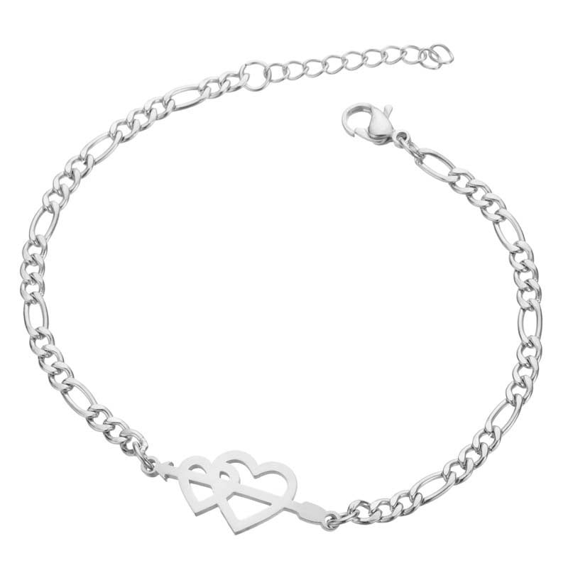 Womens Stainless Steel Bracelet With Elephant Charm Moon Star Charm Electroplated Korean Fashion Jewelry Bangle