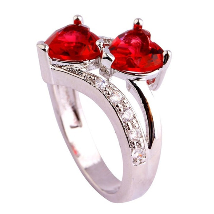 Heart Cut Gemstone Silver Ring Elegant Dazzling Design For Everyday Wear And Special Occasions With Timeless Sparkle