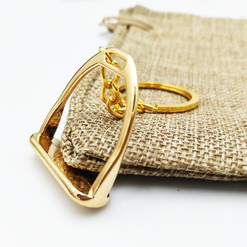 Electroplated Alloy Pendant Keychain Symbol Design Horse Lovers Gift Gold Finish And Silver Finish Personality