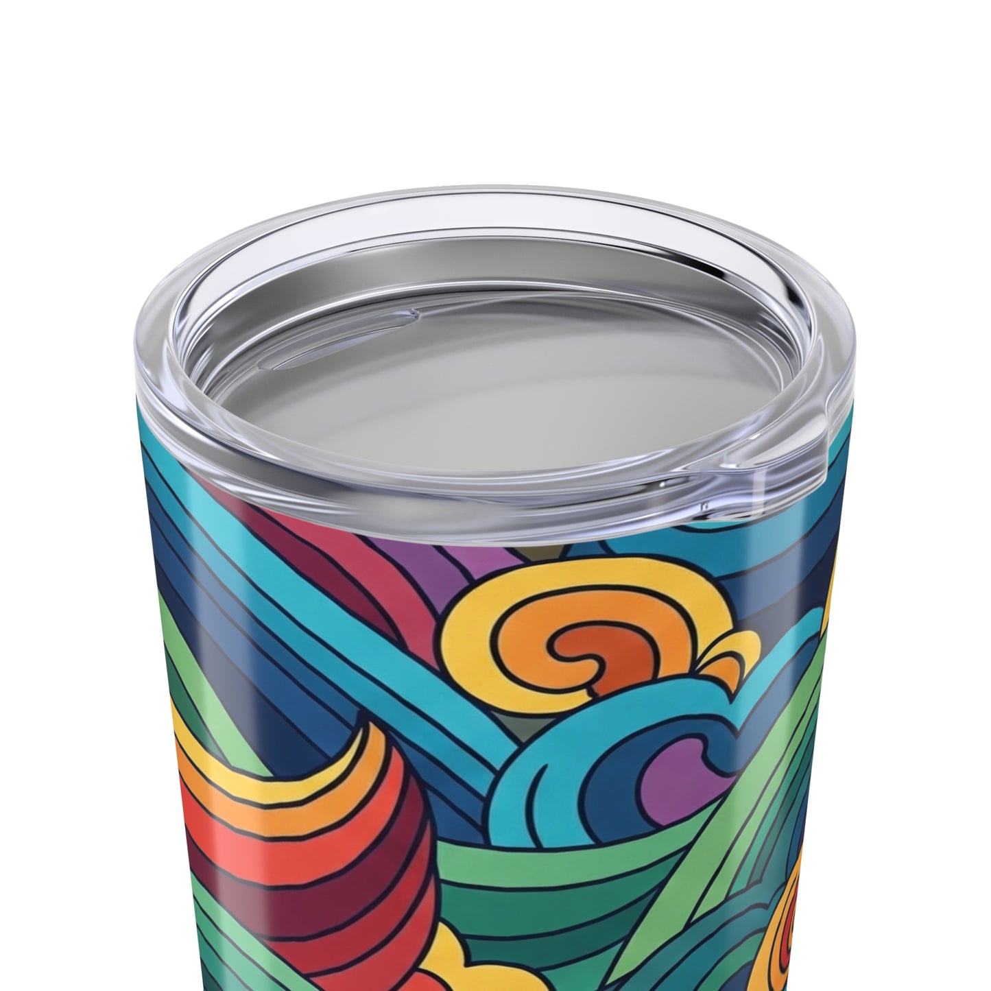 20oz Stainless Steel Tumbler With Double Wall Vacuum Insulation Printed Art For Hot Or Cold Drinks Spill Proof Lid