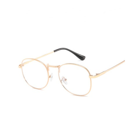 Unisex Vintage Round Sunglasses Metal Frame Flat Lenses Retro Eyewear Eye Protection Fashion Ultra Lightweight