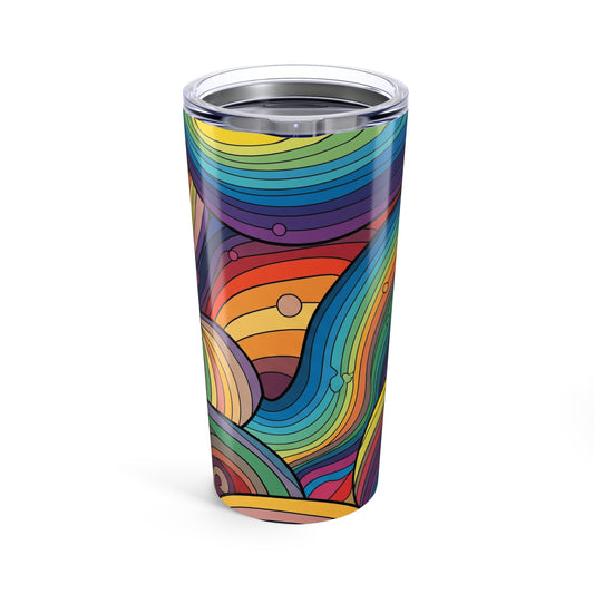 20 Oz Stainless Steel Tumbler With Double Wall Vacuum Insulation Spill Resistant Graphics Hot Cold Dishwasher Safe