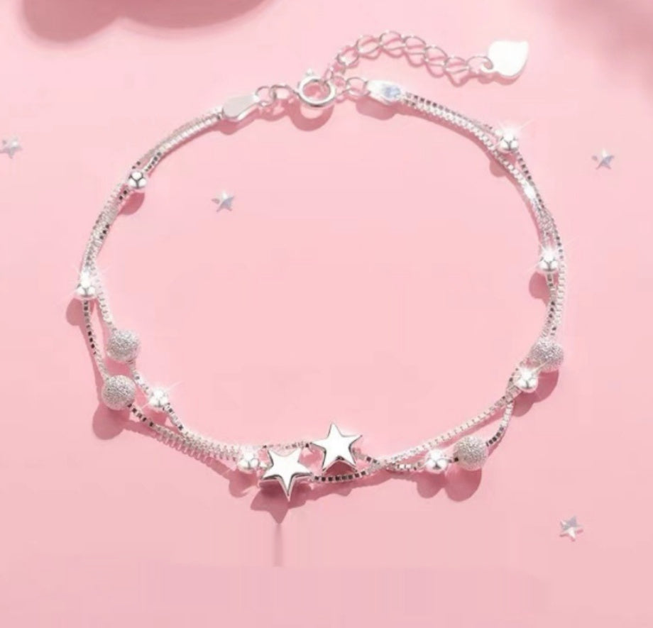 Womens Silver Plated Buddha Beads Bracelet Copper Bangle Korean Style Jewelry Gift For Women And Girls Elegant Lux