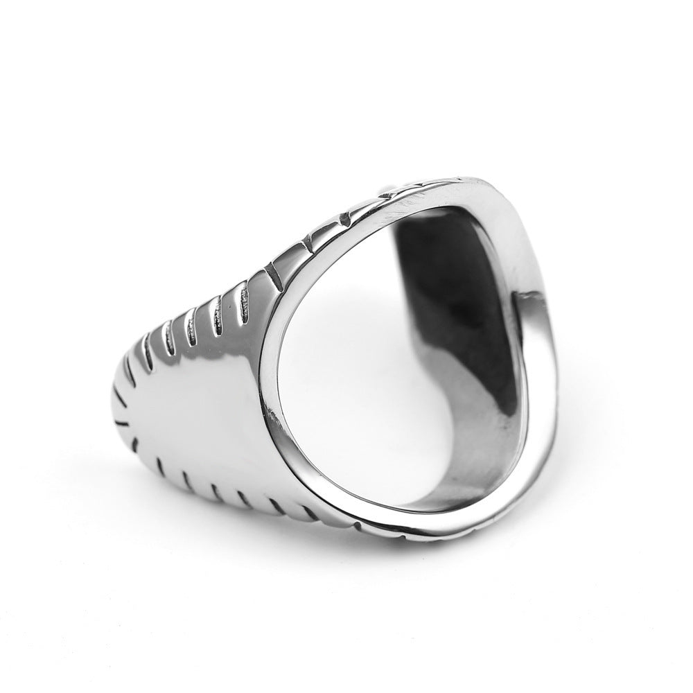Retro Opening Snake Ring For Men Alloy Band With Antique Silver Bronze Finish Geometric European American Style