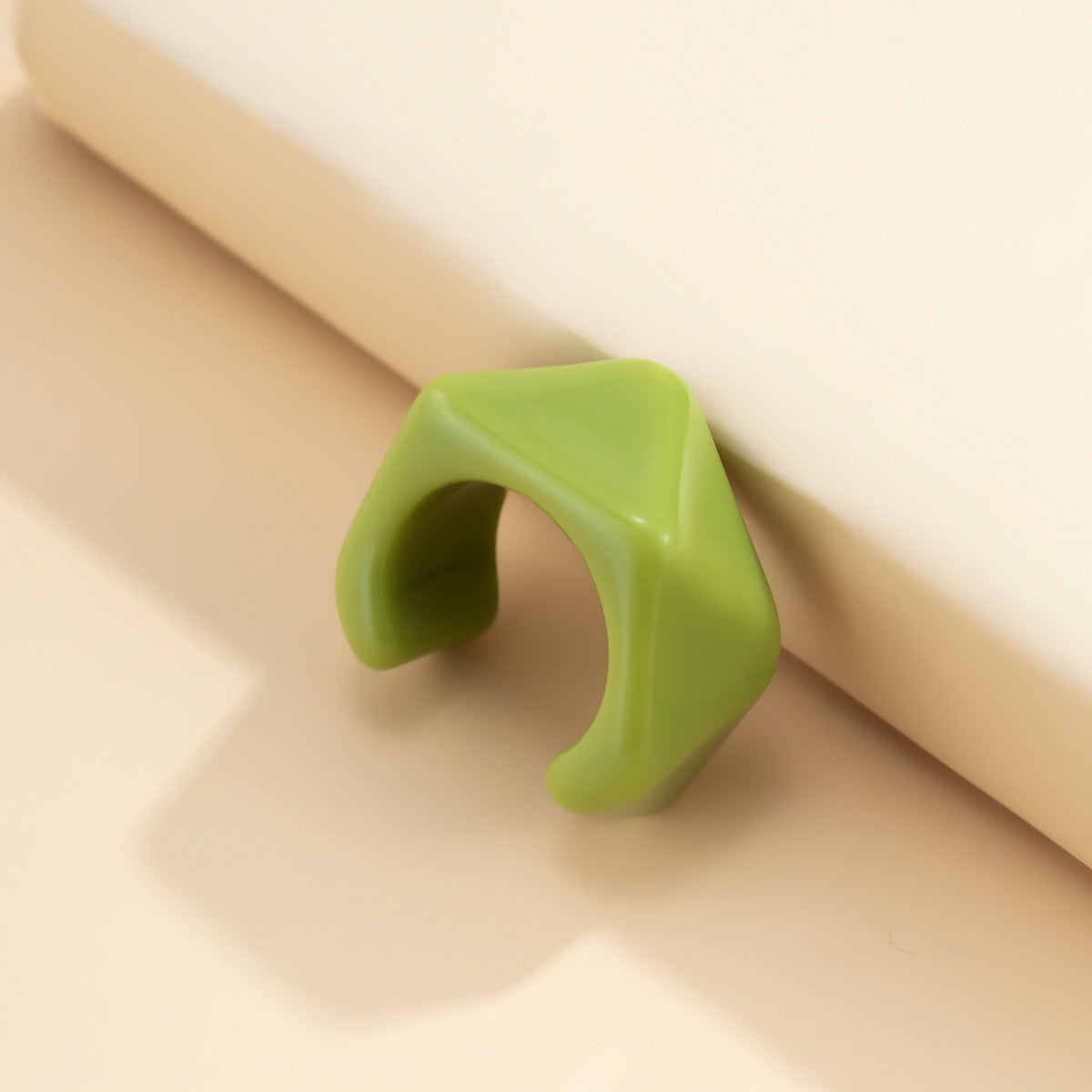 Vintage Geometric Resin Rings For Women Trendy Acrylic Bohemian Colorful Transparent Rings Individually Packed