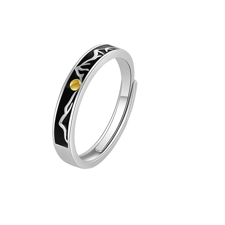 Matching Couple Rings Set Adjustable Star Rings For Him And Her Silver Plated Copper Anniversary Promise Rings