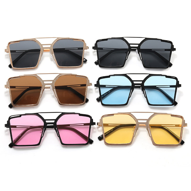 Mens Sunglasses Hollow Square Frame For Outdoor Sports