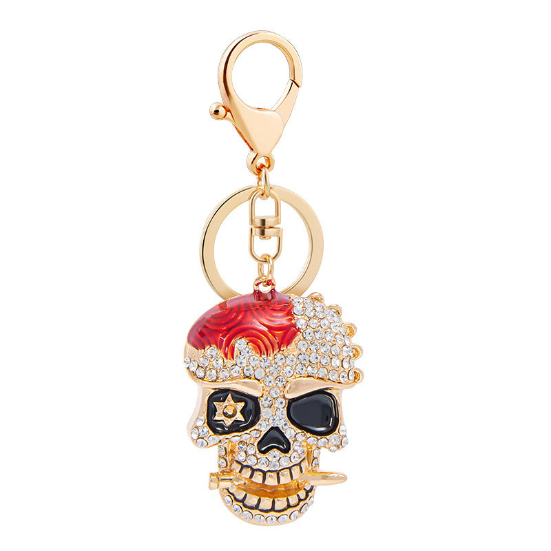 Unisex Alloy Skull Keychain Design Creative Skull Accessory For Men And Women Bag High Quality Metal Durable Finish