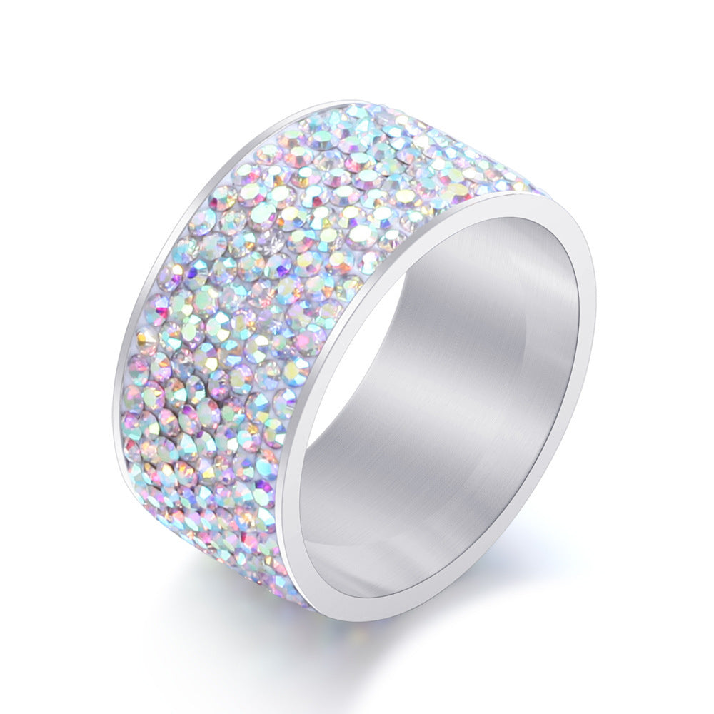 Mens Titanium Steel Diamond Ring Electroplated Durable Modern Jewelry For Everyday Wear Plus Special Occasions