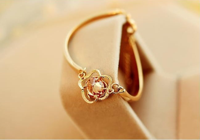 Rose Gold Bracelet With Diamond Inlay Jewelry For Women