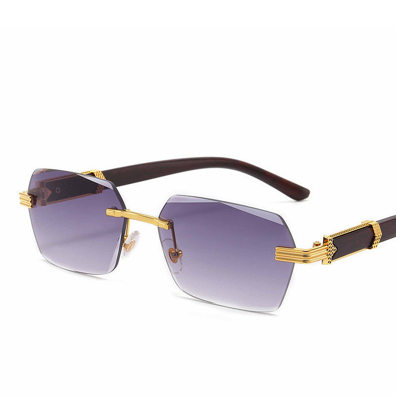 Frameless Sunglasses With Gradient Lens UV400 Protection Plastic And Metal Frame Eyewear Classic Style Eyewear