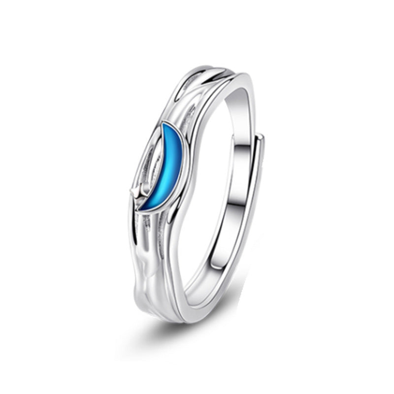 Adjustable Copper Couple Rings For Men And Women Geometric Electroplated Promise Anniversary Jewelry For Couple