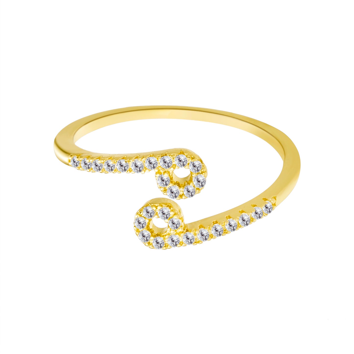 Gold Zodiac Sign Ring Electroplated Alloy Constellation Jewelry For Women And Girls Perfect Everyday Wear Shine