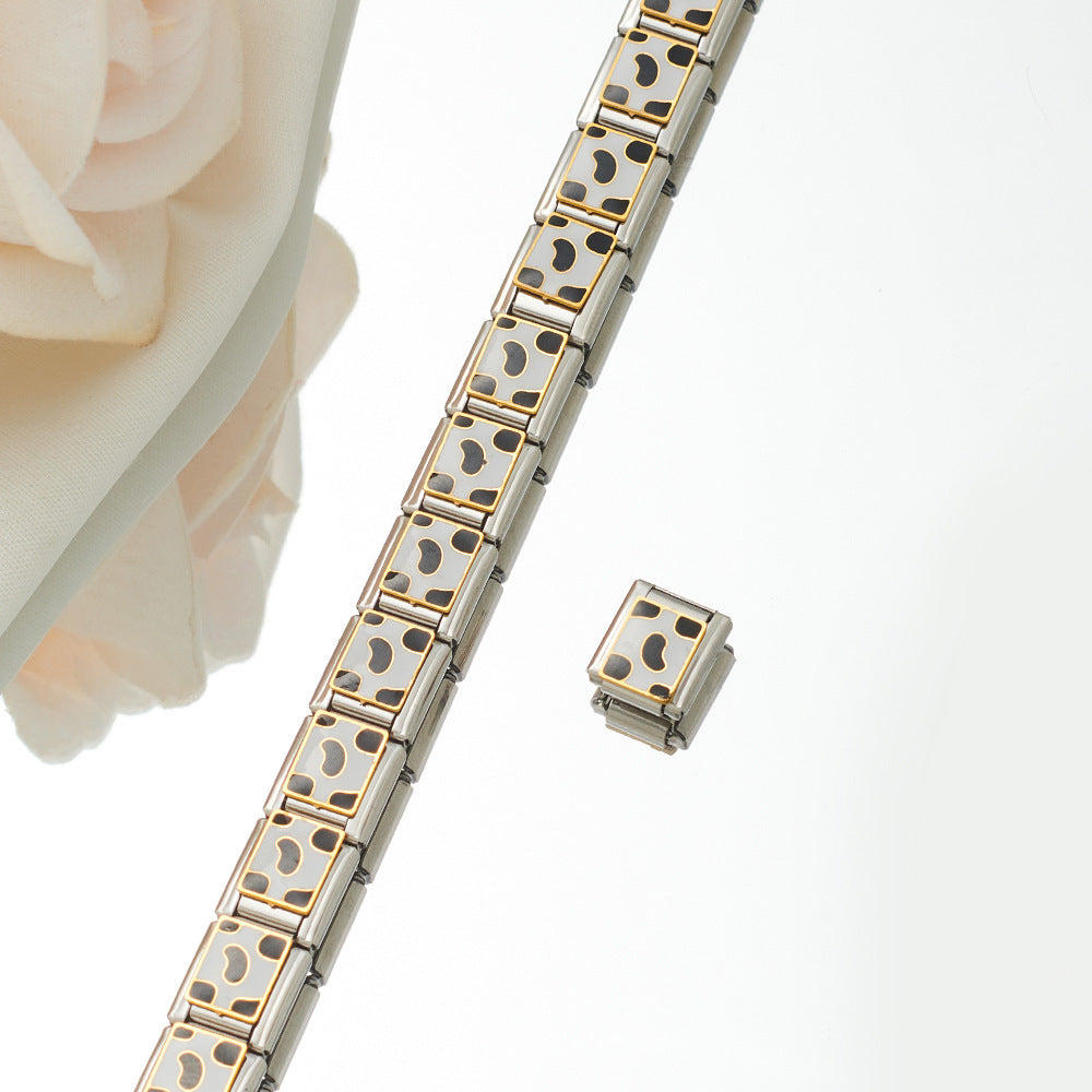 Unisex Stainless Steel Bracelet Cartoon Heart Bracelet Combination Decorative Bracelet Fashion Jewelry For Men