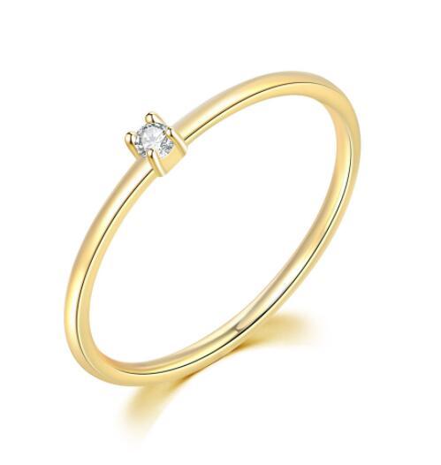 Geometric Copper Inlaid Zircon Ring For Women Elegant Simple Fashion Jewelry Accessories Everyday Sparkle Glow