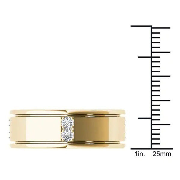 Gold Plated Ring With Simulated Diamond Geometric Alloy