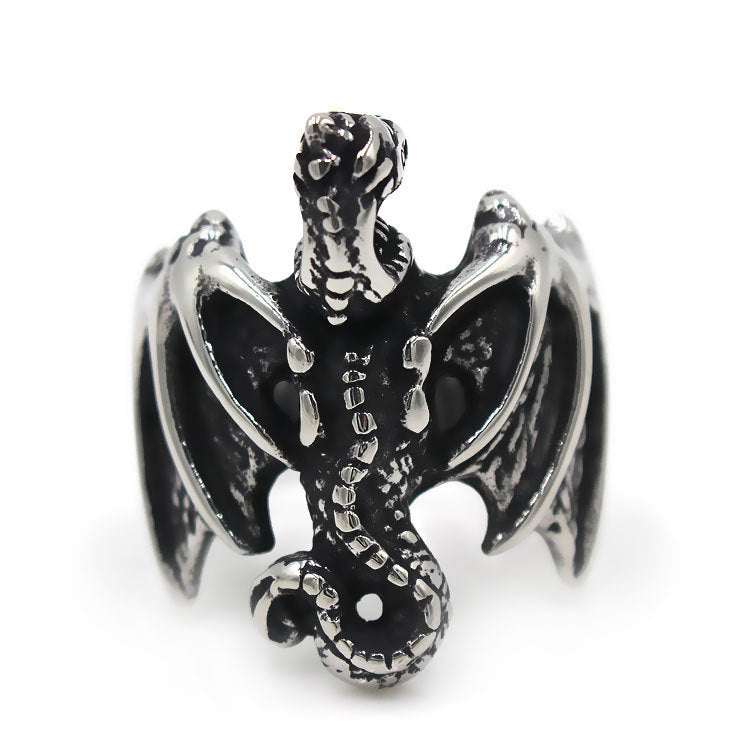 Mens Titanium Steel Ring European And American Retro Geometric Ring Unisex Band Jewelry Grease Treatment Fashion Ring Gift For Him And Her