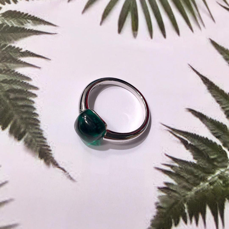 Exotic Copper Geometric Ring For Women Electroplated Metal Jewelry Korean Design Exquisite Accessory Daily Wear