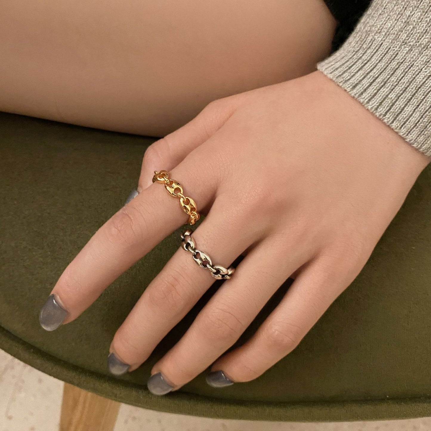 Silver Plated Geometric Ring For Women Adjustable Opening Retro Style Jewelry Gift Fashionable Accessory For Everyday