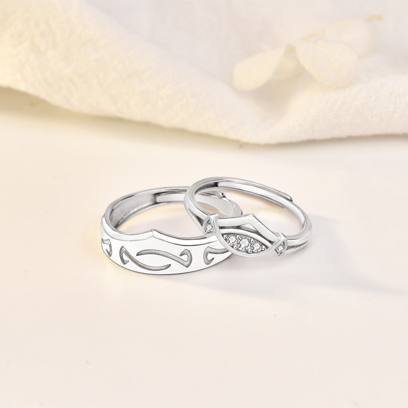 Adjustable Silver Geometric Candy Ring With Zircon Inlay For Women Elegant Gift Gift For Women Who Love Styles