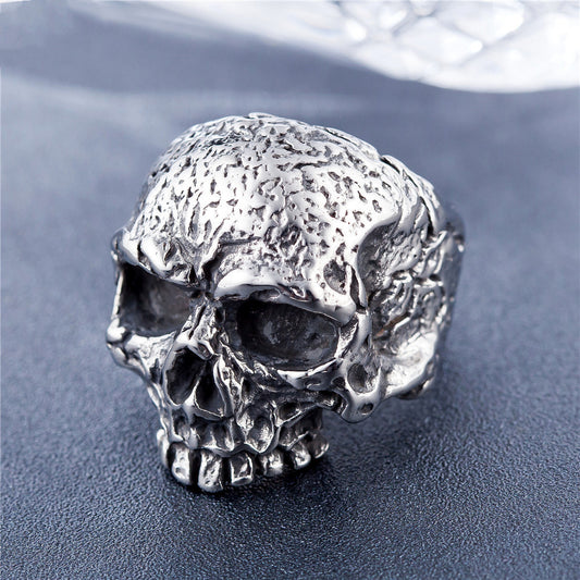 Men's Titanium Steel Ring Gothic Skull Design Fashion Jewelry Biker Ring for Men Vintage Ring Cool Ring Statement Ring Gift for Him Ring Band