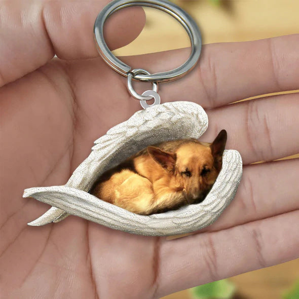 Dog Keychain Acrylic Fashion Accessory With Single Sided Printing Durable Key Ring 4 5 CMs Gift For Dog Lovers