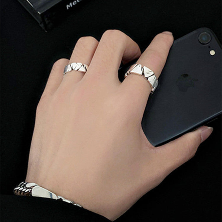 Copper Ring Electroplated Fashion Jewelry For Women Retro Design Ring Accessory Vintage Style Copper Band Jewelry