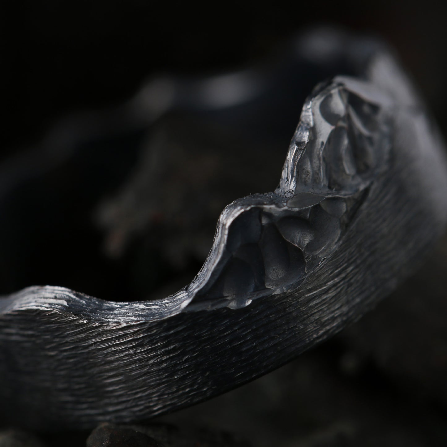 Vintage Copper Ring Hand Carved Textured Adjustable Geometric Ring With Electroplated Copper Knuckle For Women