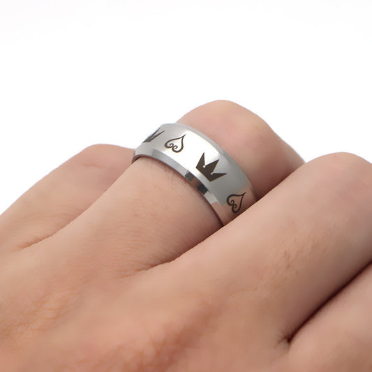 Unisex Electroplated Alloy Ring With Cartoon Character Design Trend Jewelry Gift Accessory Sizes 7 8 9 10 11 12 13