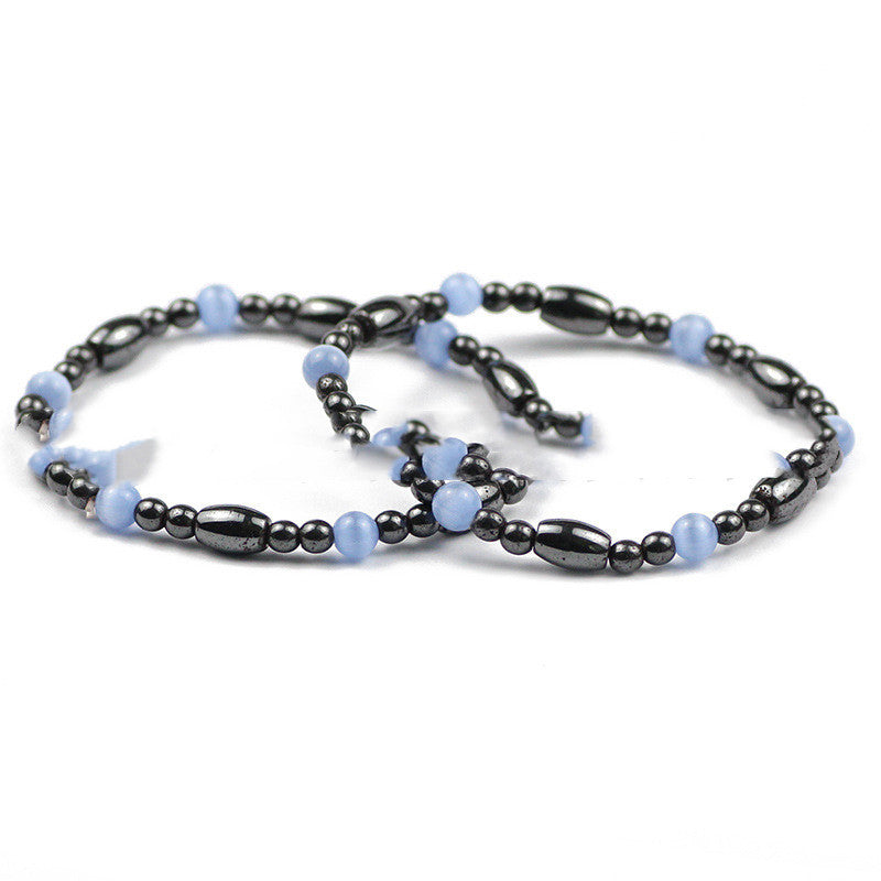 Geometric Hematite Bracelet For Men Black Stone Jewelry