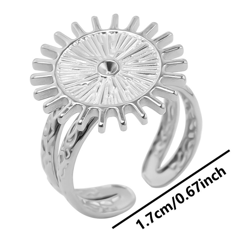 Stainless Steel Rings For Men And Women Simple Geometrical Design Durable Electroplated Finish No Color Fading