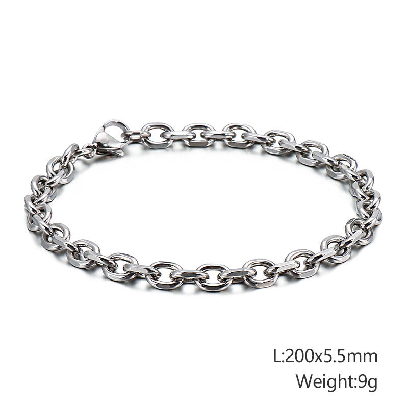 Polished Stainless Steel Bracelet for Men and Women Titanium Steel Hip Hop Bangle Punk Style Unisex Wear Today