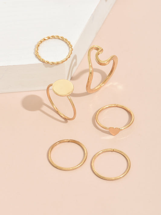 Womens Alloy Joint Ring Set Golden Rings European And American Style Fashion Jewelry For Everyday Styles Rings