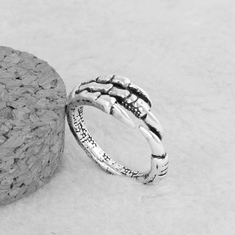 Claw Ring Electroplated Alloy Unisex Fashion Ring Adjustable Opening for Men and Women Durable Finish Textured
