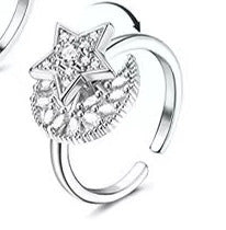 Spinner Ring For Women Flower Bee Elegant Adjustable Stress Release Accessory Gothic Jewelry Trendy Ideal Gift