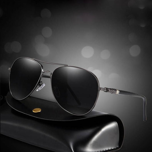 Mens Polarized Aviator Sunglasses With Color Changing Lenses TAC Polarized Lens Alloy Frame For Men Daily Wear