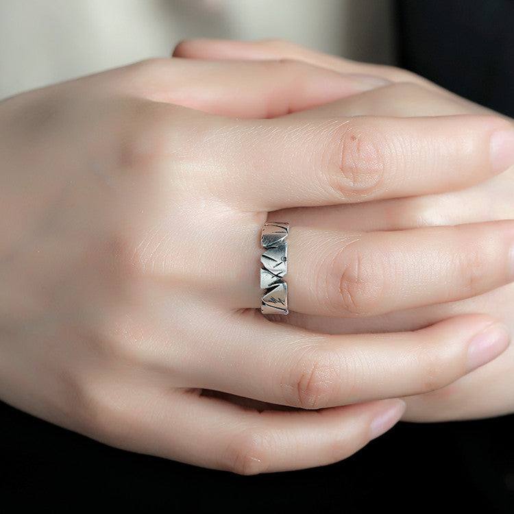 Copper Ring Electroplated Fashion Jewelry For Women Retro Design Ring Accessory Vintage Style Copper Band Jewelry