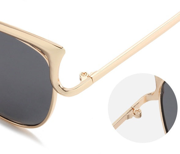Womens Cat Eye Sunglasses With Metal Frame Lightweight Design European Fashion Eyewear UV Protection PC Lenses