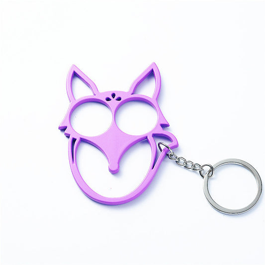 Personal Safety Keychain Metal Double Finger Locks Portable Easy Carry Concealed Lightweight Designs For Women