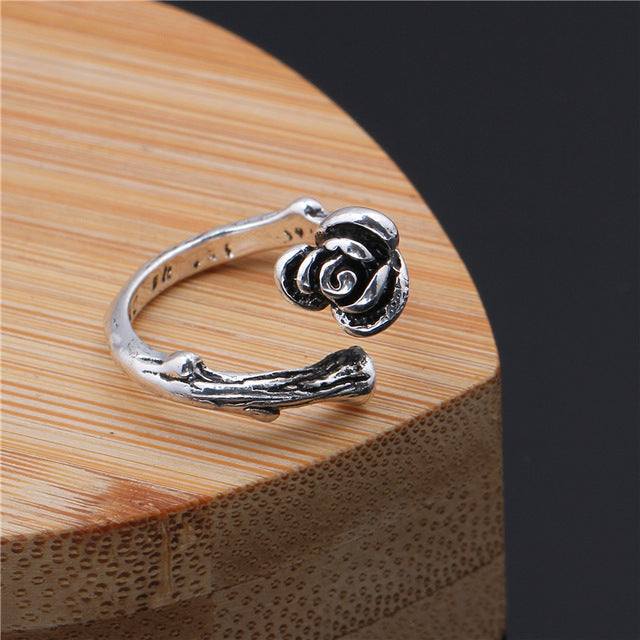 Womens Fashion Rings Set Retro Punkish Gothic Snake Dragon Animal Design Adjustable Alloy Rings Silver Jewelry