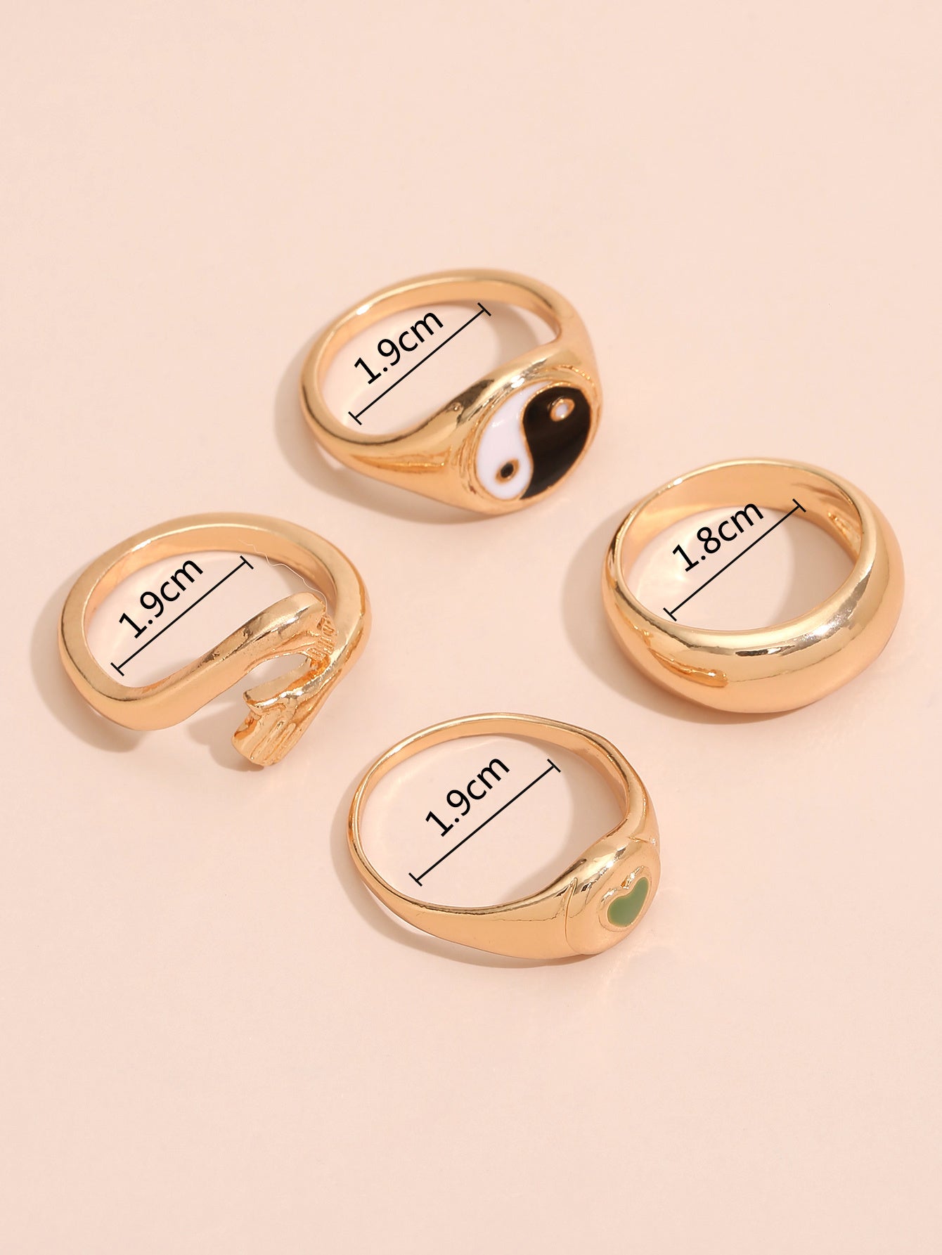 Women Rings Set Irregular Design Electroplated Zinc Alloy Rings For Women Simple Fashion Jewelry Pack Trendy Styles
