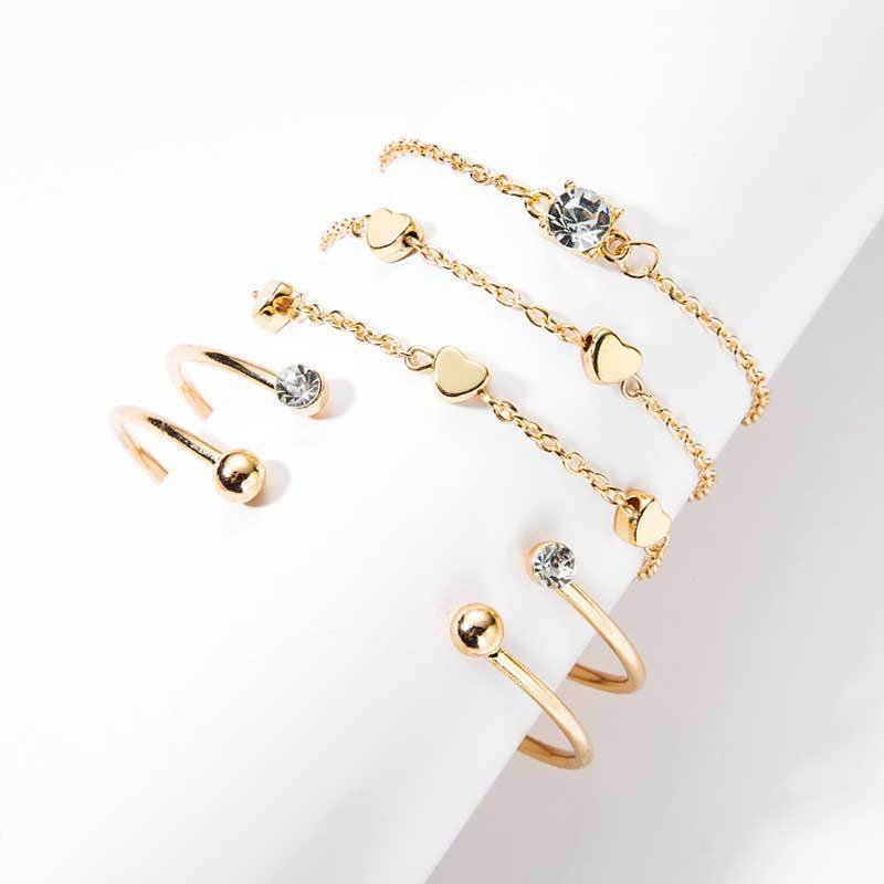 Moon Shaped Rose Gold Bracelet Women Alloy Charm Bangle European American Streetwear Design Fashion Accessory Essentials