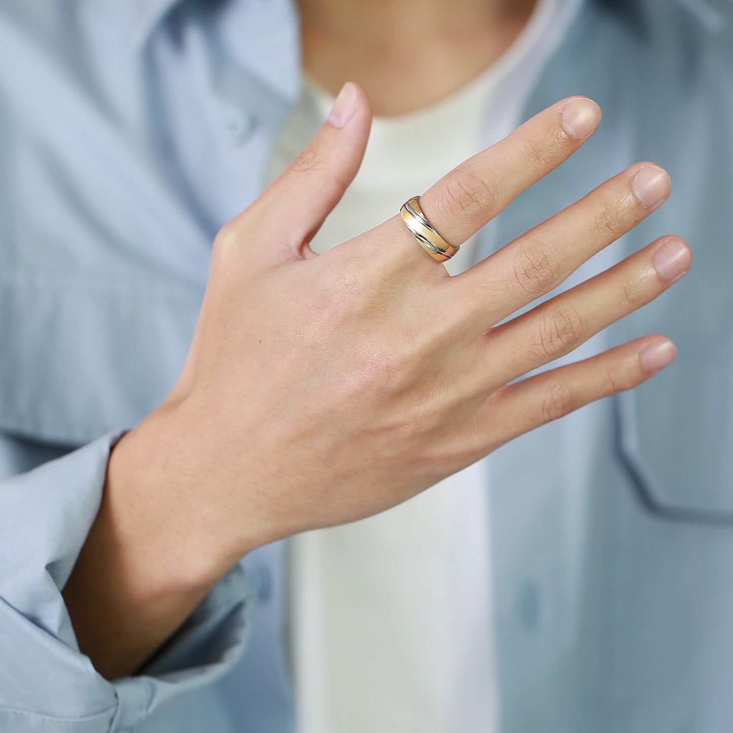 Stainless Steel Mens Ring Simple Style Black Gold Rose Gold US Sizes 5 6 7 8 9 10 11 Durable Comfort For Daily