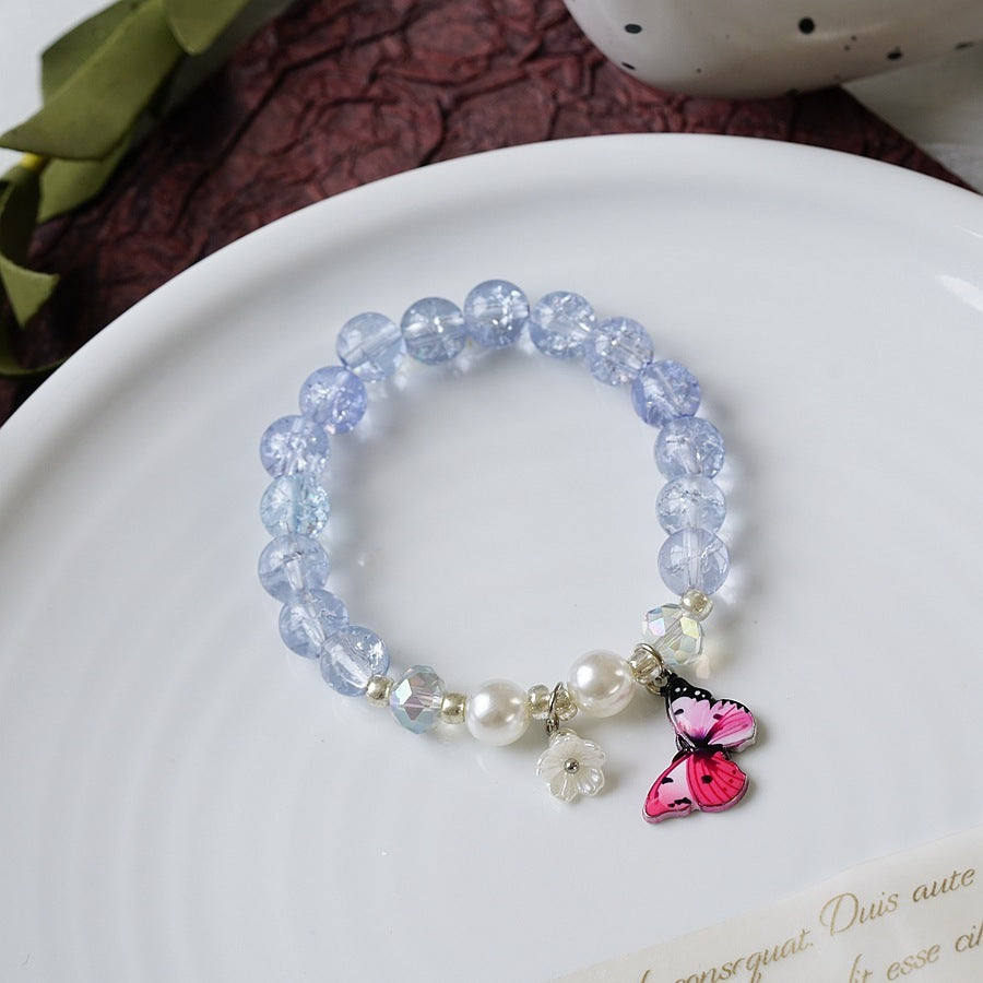 Womens Beaded Bracelet With Pearl Crystal And Alloy Animal Zodiac Charms Cartoon Adjustable Length Cute Charm