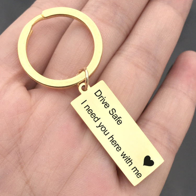 Sleek Stainless Steel Key Ring Chain Gold Finish Lightweight Portable Everyday Carry Key Tool Durable Everyday