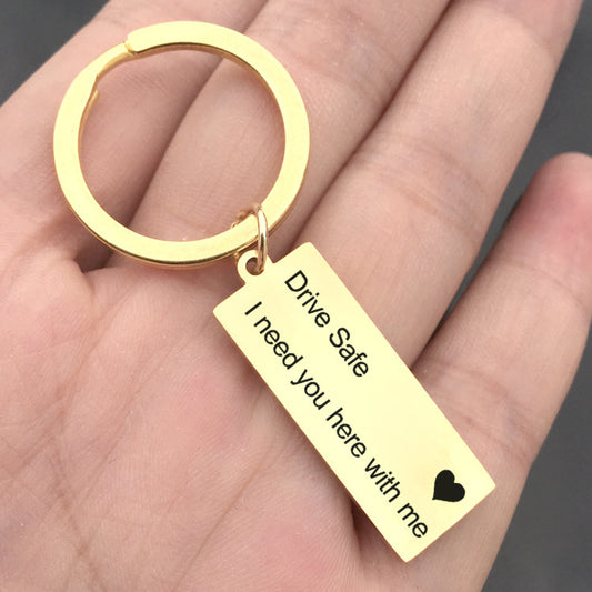 Sleek Stainless Steel Key Ring Chain Gold Finish Lightweight Portable Everyday Carry Key Tool Durable Everyday