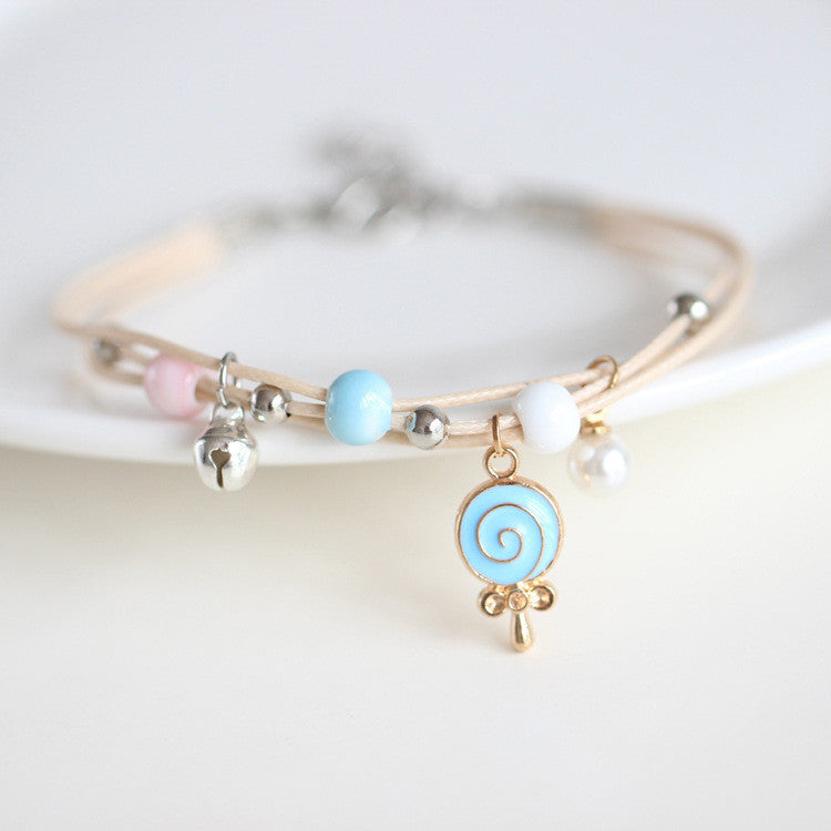 Womens Hand Knitted Charm Bracelet Hand Woven Alloy Moon Cat Design For Girls And Friends Gifts For Moms Gifts Style