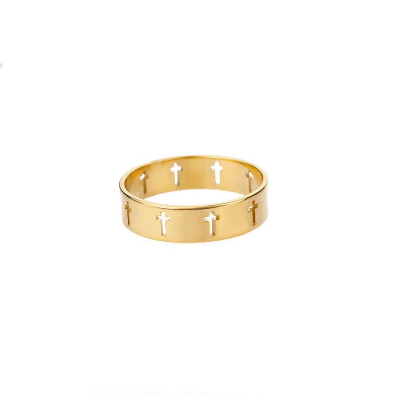 Gold Plated Stainless Steel Ring Durable Round Band For Women And Men Ideal For Stacking Timeless Everyday Use