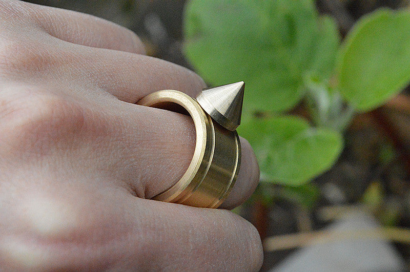 Brass Self Defense Ring For Women 27mm Outer Diameter Wide