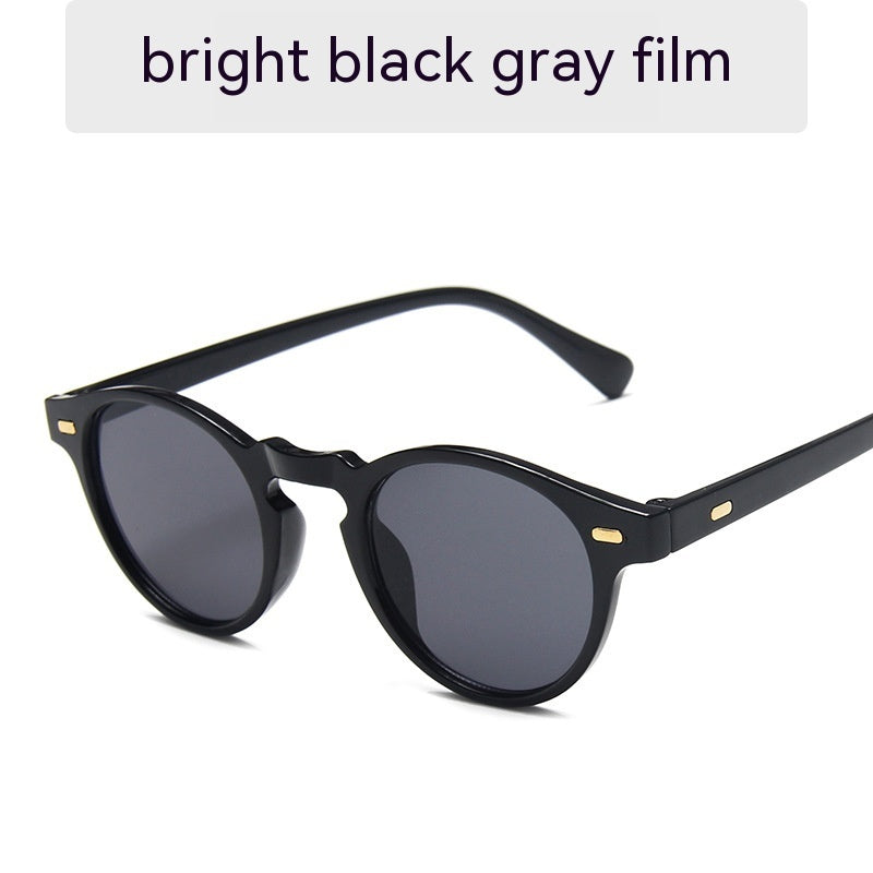 Mens Small Frame Retro Sunglasses For Travel Fashion And Party Hip Hop Rivet Eyewear With Point Rivets Distinctive Look